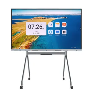 LT 65 inç çift sistem 4K LCD dijital ekran çoklu dokunmatik ekran düz Panel akıllı tahta okul için interaktif beyaz tahta ofis