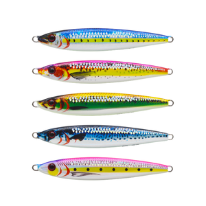 Señuelo de plantilla de metal para pesca de agua salada de caballa, con escala de vientre luminoso UV, gancho auxiliar brillante, gancho Triple - Product Image 2