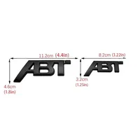 Emblème 3D en métal ABT pour calandre avant, aile latérale, hayon arrière, autocollant de voiture VW Audi A3 A4 A5 A6 A7 A8 Q3 Q5 Q7 TT RS