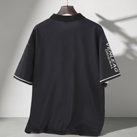 Kaos Polo Lengan Pendek Pria Gaya Jalanan Pakaian Olahraga Cetak Kustomisasi OEM Unisex 100% Katun