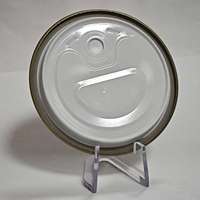 Norme personnalisée 202 #   Couvercles de boîtes de conserve EOE à ouverture facile en émail blanc chromé TFS de 52,3 mm avec languette argentée pour pâte de tomate