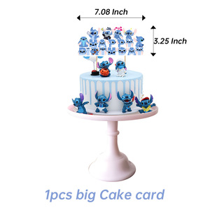 Venta caliente personaje de dibujos animados Anime niños Stitch <span class=keywords><strong>Lilo</strong></span> Later globo papel Banner pastel <span class=keywords><strong>Topper</strong></span> para suministros de decoración de fiesta - Product Image 2