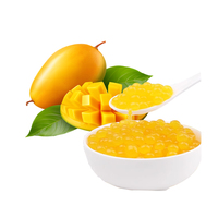 Mango smaak Popping Boba Parels Zak 1,2kg China Groothandel Concentraat Bubble Tea Halal Gecertificeerd Suikerstroop Additieven