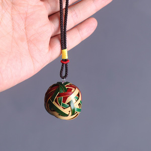 Bamboo Woven Colorful Ball <b>Wind</b> <b>Chime</b> Pendant 4cm Modern Simple Style Home Decor Bamboo Craft Supply - Product Image 2