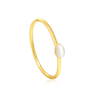 Pulsera ovalada de acero inoxidable con ojo de gato blanco para mujer, regalo de joyería con engaste de bisel - Product Image 5