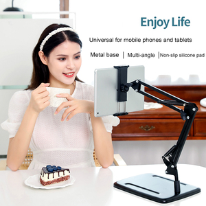 Support de téléphone de bureau EONLINE, support universel <span class=keywords><strong>pour</strong></span> <span class=keywords><strong>tablette</strong></span>, support de diffusion en direct, clips d'ancrage, <span class=keywords><strong>trépied</strong></span> extensible réglable - Product Image 2