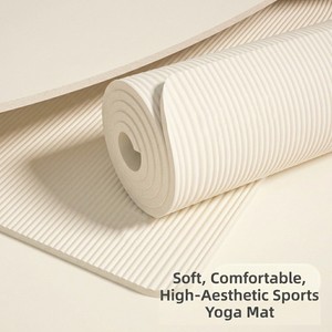 Tapis de yoga NBR léger et antidérapant pour voyage, épaisseur 10 mm, avec sangle de transport, option logo personnalisé pour nomades numériques 0721-1 Ma - Product Image 4