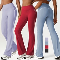 YIYI Vente en gros Pantalon de yoga évasé taille haute pour femmes Nouveau legging évasé couleur bloc Gym Running Dance Pantalon de yoga à jambes larges