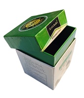 Boîte à sachets de thé en papier d'art personnalisée par le fabricant, avec lamination brillante UV, estampage et gaufrage, recyclable, marque DT, personnalisable