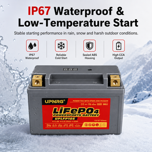 Batterie de démarrage de moto 12,8 V 3 Ah LiFePO4 avec BMS IP67, 2000 cycles, garantie de 2 ans, longue durée de vie, batterie de moto électrique - Product Image 2