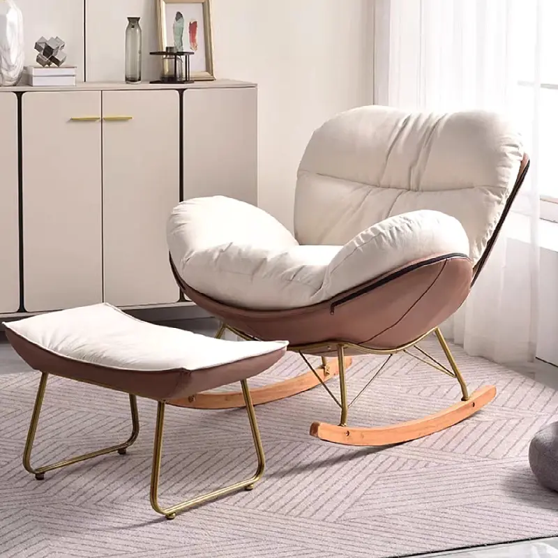 저렴한 현대 거실 하이 백 안장 가죽 라운지 의자 금속 프레임 안락 의자 가죽 소파 의자