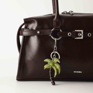 Llavero de Cuero Genuino de Lujo Goreal con Frutas y Plantas, Adorno Vintage con Berenjena, Sandía, Chile y <span class=keywords><strong>Palmera</strong></span> para Bolsos - Product Image 4
