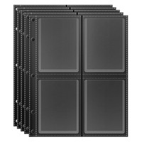 Paquete de 50 Fundas Protectoras para Tarjetas Coleccionables de 7.5x9.25 Pulgadas, con 4 Bolsillos, para Almacenamiento de Tarjetas Deportivas y de Juegos