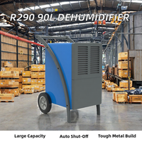 Déshumidificateur commercial métallique haute performance 50L, compresseur électrique industriel, contrôle par écran tactile, contrôlé par application, ROHS 800-1499