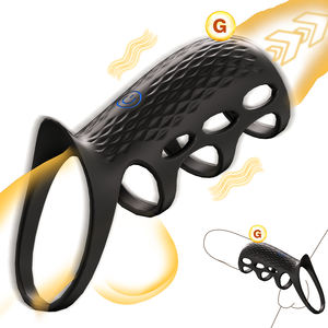 Anneau vibrant pour pénis en silicone, stimulateur du point G, entraîneur d'érection, retardateur d'éjaculation, jouet sexuel pour hommes et couples - Product Image 6