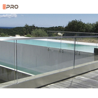 Rampe de balcon en verre aluminium pour villa, verre sans cadre, tube en acier inoxydable 201 pour la conception de rampes en marbre, balcons en verre