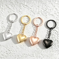 Porte-clés DIY vierge en acier inoxydable finition miroir, boîte photo cœur, gravure laser, impression UV, logo personnalisé, cadeau promotionnel