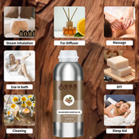 Vente en gros 10ml 1 oz Huile essentielle de bois de santal pur de meilleure qualité pour la détente du corps et de l'esprit OEM avec ingrédient orange