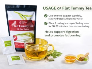 Fabricant certifié GMP, marque privée, thé pour aplatir le ventre, thé pour perdre du poids pour femmes, stimule le métabolisme, faible MOQ 50 pièces, support d'étiquetage FBA - Product Image 6