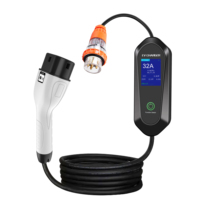 Chargeur EV de type 2 avec prise australienne CEE à 3 broches, écran numérique réglable-Câble de charge pour véhicule électrique
