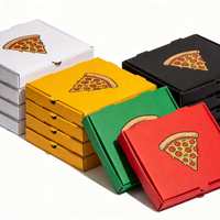 Nouvelle boîte à pizza personnalisée 2025, réutilisable, 33 35 CM 7/9/12 pouces, boîte d'emballage pour pizza en papier ondulé, boîte de livraison avec logo
