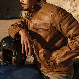 Chaqueta de Motocicleta de Cuero Genuino para Conducción Urbana, Equipo de Seguridad Premium, Chaqueta de Motociclista de Cuero con Cierre Frontal, la Mejor Chaqueta para Motociclistas - Product Image 2