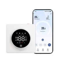 Controlador de Temperatura Circular de 220V, Termostato Pequeño Blanco de Bajo Voltaje