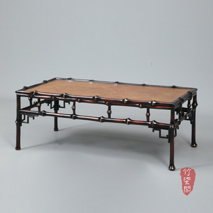 <b>Bamboo</b> Tatami Tea <b>Table</b> Rattan Top Lacquered Asian Style Coffee <b>Table</b> Low <b>Table</b> For Living Room Or Balcony Use - Product Image 4