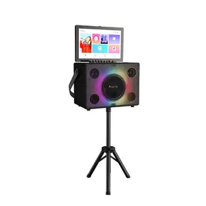 Riotouch PartyCube14 Inch Touch Screen Professional Karaoke System Portable Wireless Speakers Various Song Jukebox