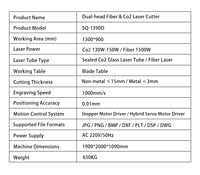 Machine de découpe laser CO2 à fibre industrielle double 300W 500W pour la découpe de métaux et de non-métaux
