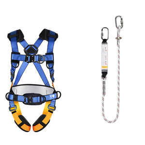 고강도 조절 가능한 전신 가을 체포 하네스 폴리에스터 허리 벨트 끈 링 작업 높이 안전 장비 - Product Image 6
