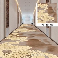 Moquette murale en polyester haute densité pour couloir d'hôtel, résistante au feu, revêtement de sol commercial en polyester