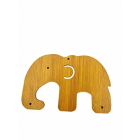 Balle à gratter écologique pour chat en forme d'éléphant, panneau latéral en bois, accessoire pour arbre à chat, ensemble de 2 pièces pour usage intérieur