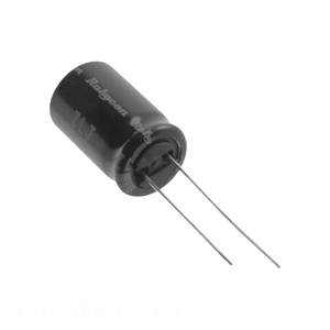 Condensador de Aluminio de Canal del Fabricante 4700 uF 6.3YXJ4700M12.5X25 de Orificio Pasante 4700UF 20% 6.3V RADIAL - Product Image 1