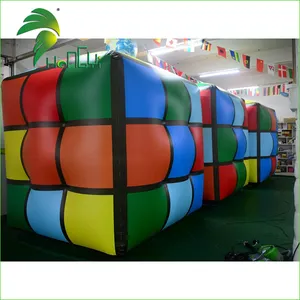 Đầy Đủ In Ấn Inflatable Rubik 'S Cube , Inflatable Magic Cube Balloon