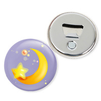 Cadeaux en métal cool personnalisés ouvre-bouteille de canette de bière bouton badge aimant de réfrigérateur