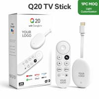 Q20 TV-Stick Android 12 H618 2GB 16GB 4K WIFI6 BT 1 Stück MOQ Benutzerdefiniertes Logo DIY UI CMS Fernbedienung Firmware App Push OEM ODM Fabrikpreis