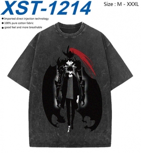 T-shirt Anime Lavé à Manches Courtes pour Hommes, Impression Couleur, Thème Solo Leveling Sung Jin Woo Yoo Jin Ho, Vente en Gros - Product Image 6