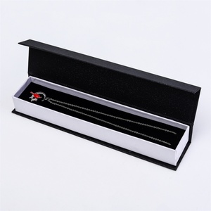 Caja de Embalaje de Papel para Joyería, Nueva Llegada, para Pendientes, Collares, Anillos, Pulseras, con Logotipo Personalizado, Negra - Product Image 5