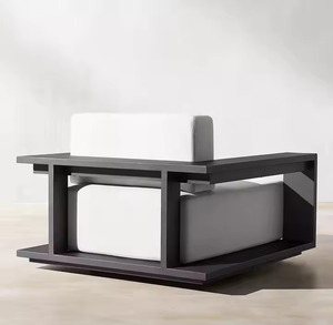 Ensemble <span class=keywords><strong>de</strong></span> canapés <span class=keywords><strong>de</strong></span> <span class=keywords><strong>jardin</strong></span> modernes <span class=keywords><strong>de</strong></span> luxe, meubles <span class=keywords><strong>de</strong></span> patio durables en aluminium, canapé 3 places, ensemble <span class=keywords><strong>de</strong></span> canapés d'extérieur en métal, cour, villa, resort - Product Image 3