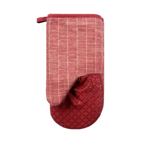 Mignonnes mitaines de four en coton silicone motif hibou violet drôle antidérapant et résistant à la chaleur une paire de gants de four promotionnels - Product Image 3