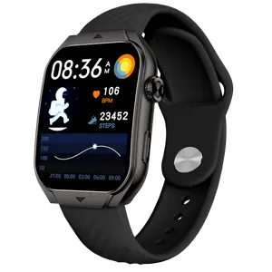 Montre Connectee Smart Watch Am17 2.02Inch Amoled Gebogen Scherm Draadloos Opladen Muziek Slaap Monitor Horloge Heren Smart Smartwatch