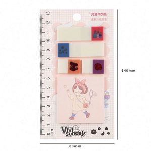 ชุดสมุดโน้ตสีสันสดใสพร้อมกระดาษโน้ตแบบมีกาวในตัวลายการ์ตูนน่ารักสำหรับขายส่ง - Product Image 5