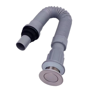 <span class=keywords><strong>Accessoires</strong></span> de <span class=keywords><strong>plomberie</strong></span> pour lavabo de salle de bain moderne, tuyau de vidange universel, gris foncé, extensible, taille personnalisée - Product Image 4