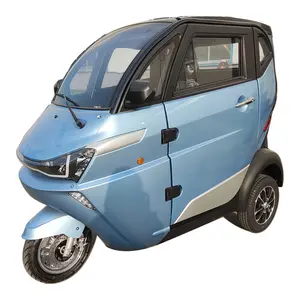 Youyuan eec 2022 três rodas de carga elétrica, motocicleta triciclo, rickshaw, mobilidade totalmente fechada, motor scooter com cabine, 150kg