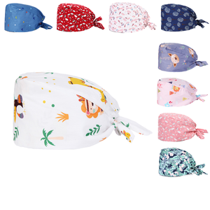 Cappello Chirurgico per Infermiere, Berretto Sanitario Foderato in Raso, Cappello Chirurgico Personalizzato per Infermiere con Coda di Cavallo, Uniforme Ospedaliera - Product Image 1