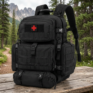 Sac à dos médical pour premiers secours, trousse de traumatologie d'urgence, kit de déploiement de triage EMS EMT, en nylon Cordura 1000D - Product Image 2