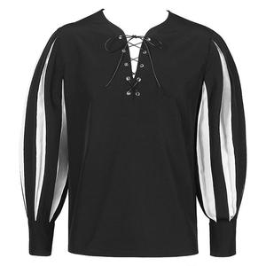 Chemise de costume Renaissance pour homme, style médiéval, assortiment de couleurs, hauts steampunk <span class=keywords><strong>pirate</strong></span>, manches et col à volants, <span class=keywords><strong>chemisier</strong></span> victorien - Product Image 5