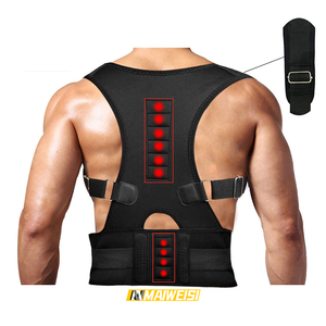 Sản xuất có thể điều chỉnh nam châm trị liệu từ tư thế trở lại hỗ trợ tư thế Corrector vành đai de postura vành đai với vai hỗ trợ - Product Image 2