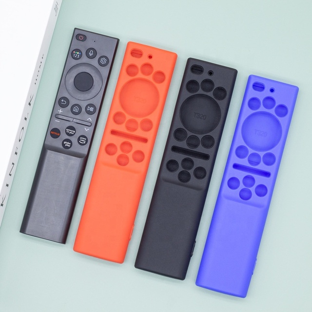 Glow in the Dark Silicone Case TV Remote Control Protective Cover, Hollow Out Shockproof Sleeve Use for Samsung BN59-01363N